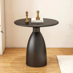 Minimalist Black Metal Round Side Table for Living Room