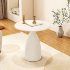 Minimalist Black Metal Round Side Table for Living Room