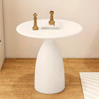 Minimalist Black Metal Round Side Table for Living Room