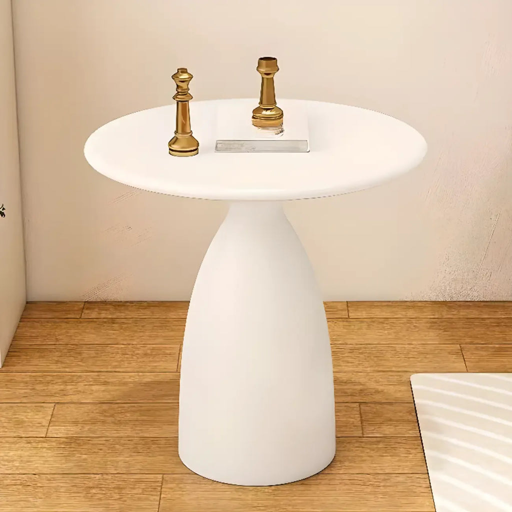 Minimalist Black Metal Round Side Table for Living Room