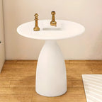 Minimalist Black Metal Round Side Table for Living Room