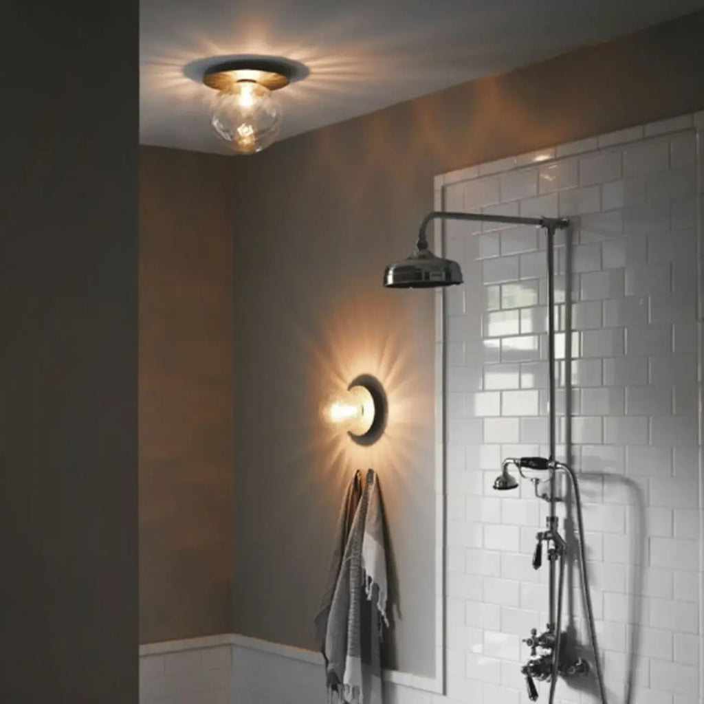 Vintage Globe Glass Bathroom Vanity Light with Ambient Design