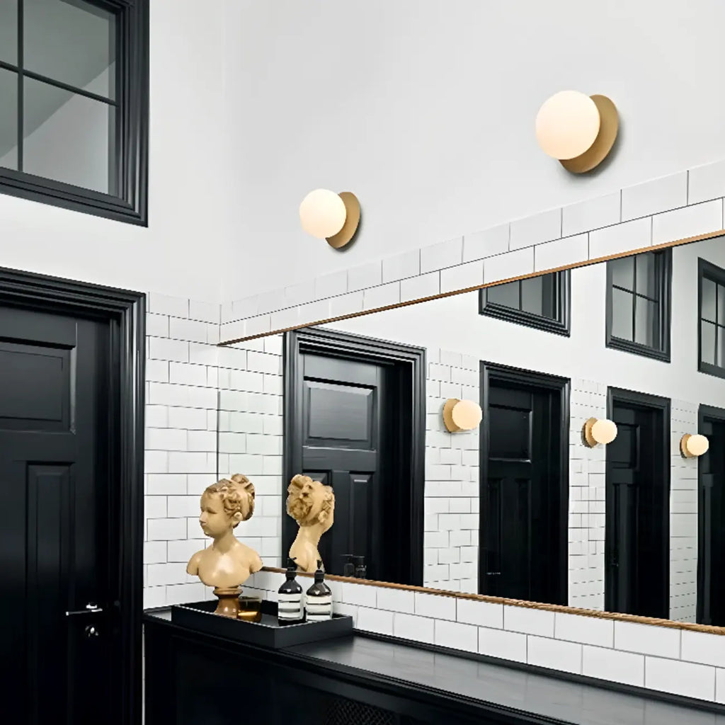 Vintage Globe Glass Bathroom Vanity Light with Ambient Design