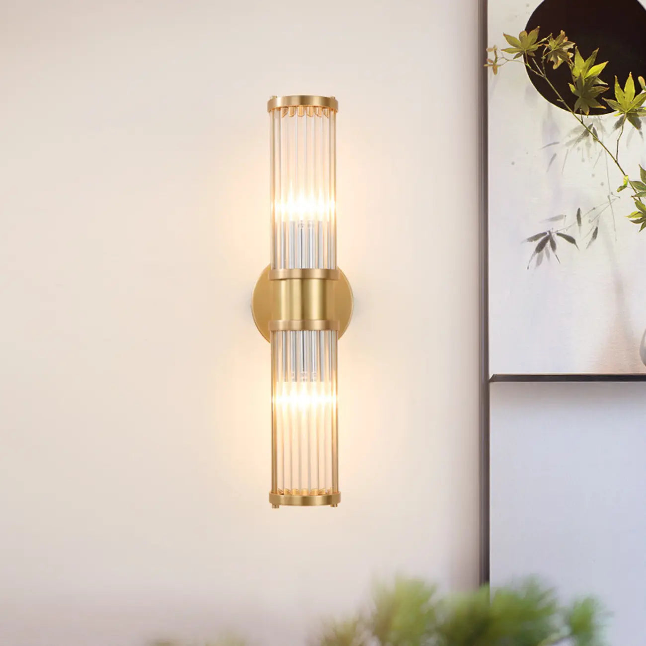 Modern Vertical Glass LED Bathroom Vanity Light with Mini Size