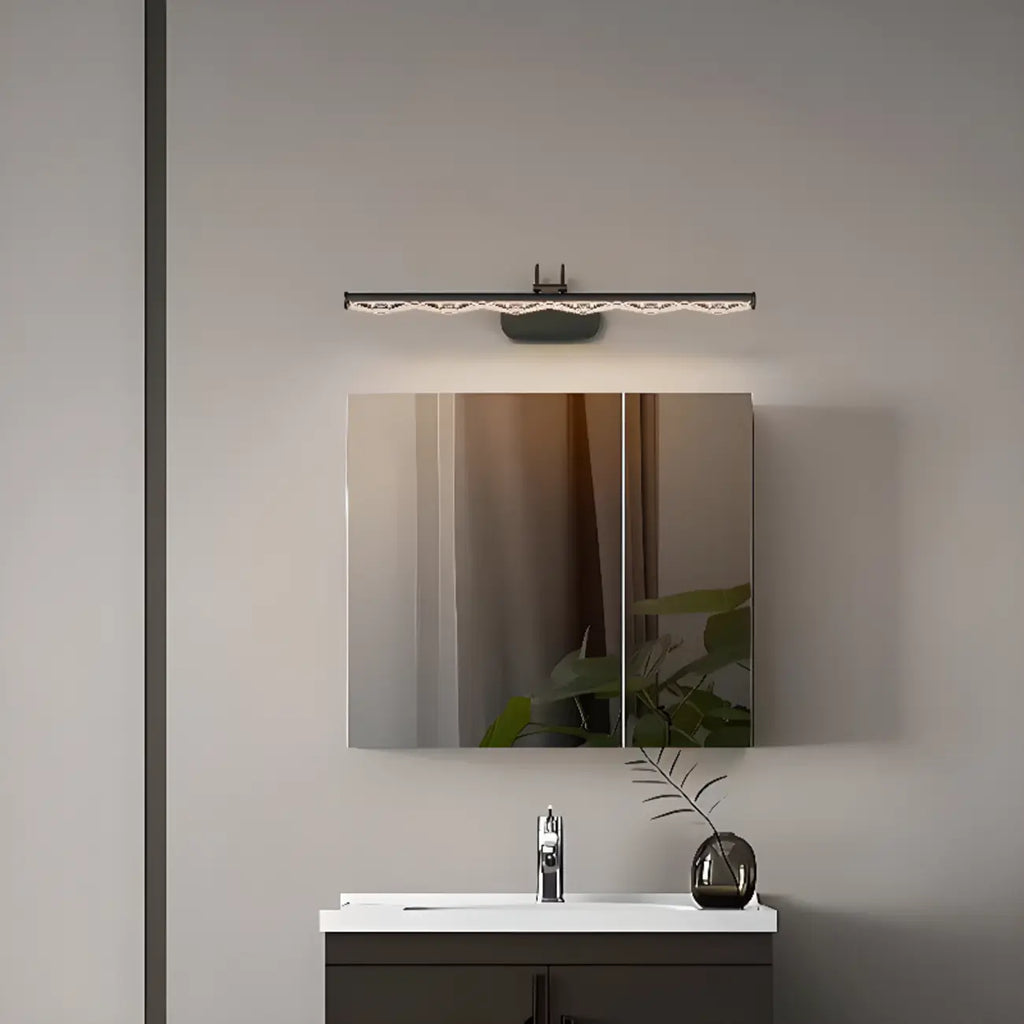 Modern Linear LED Vanity Light Above Bathroom Mirror
