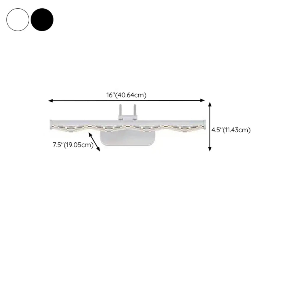 Modern Linear LED Vanity Light Above Bathroom Mirror