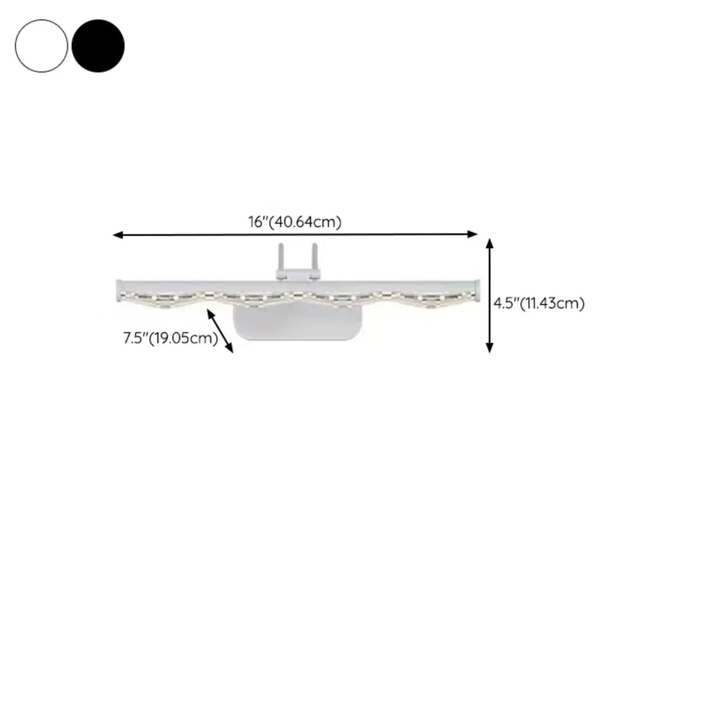 Modern Linear LED Vanity Light Above Bathroom Mirror