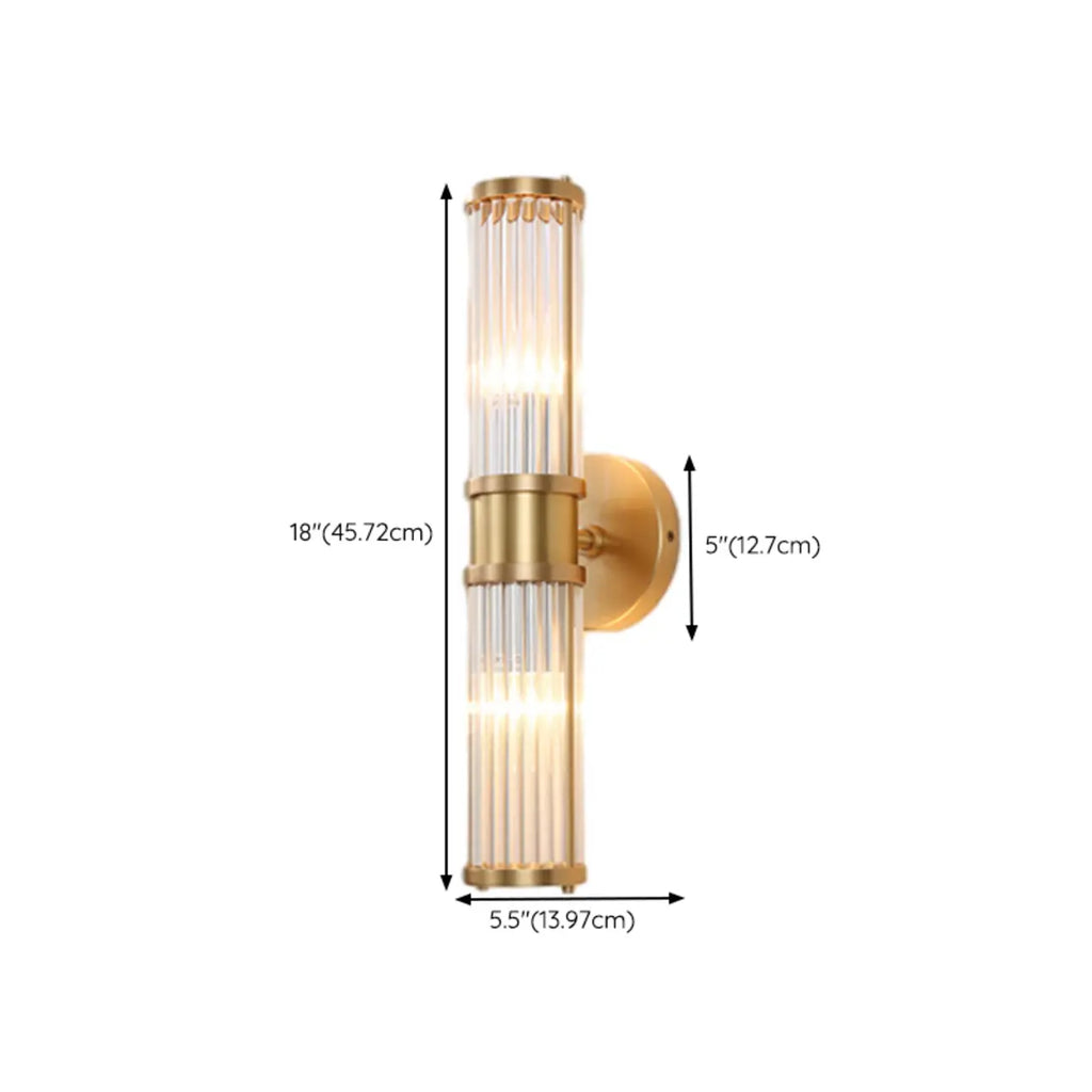 Modern Vertical Glass LED Bathroom Vanity Light with Mini Size