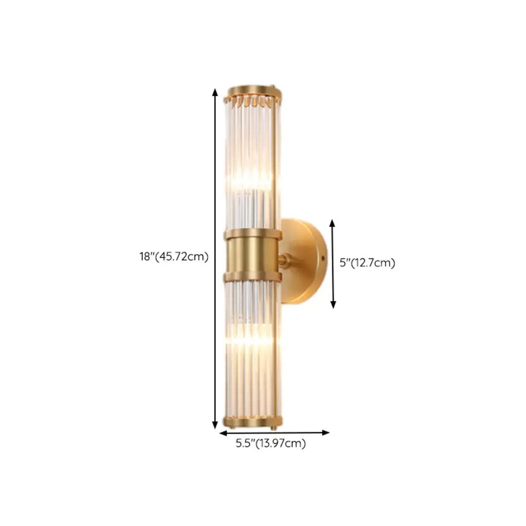 Modern Vertical Glass LED Bathroom Vanity Light with Mini Size