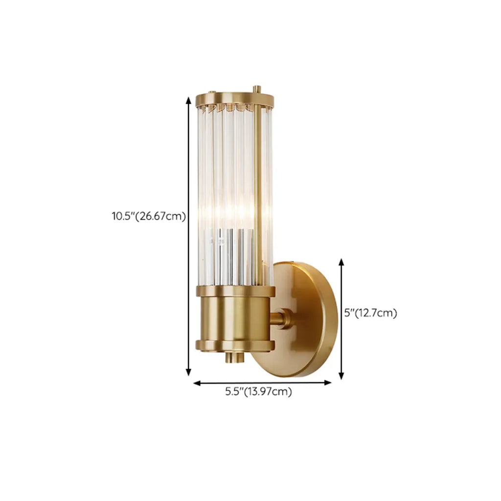 Modern Vertical Glass LED Bathroom Vanity Light with Mini Size