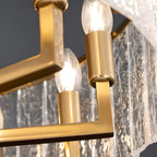 Modern Round Brass Crystal Chandeliers for Living Room