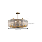 Modern Round Brass Crystal Chandeliers for Living Room