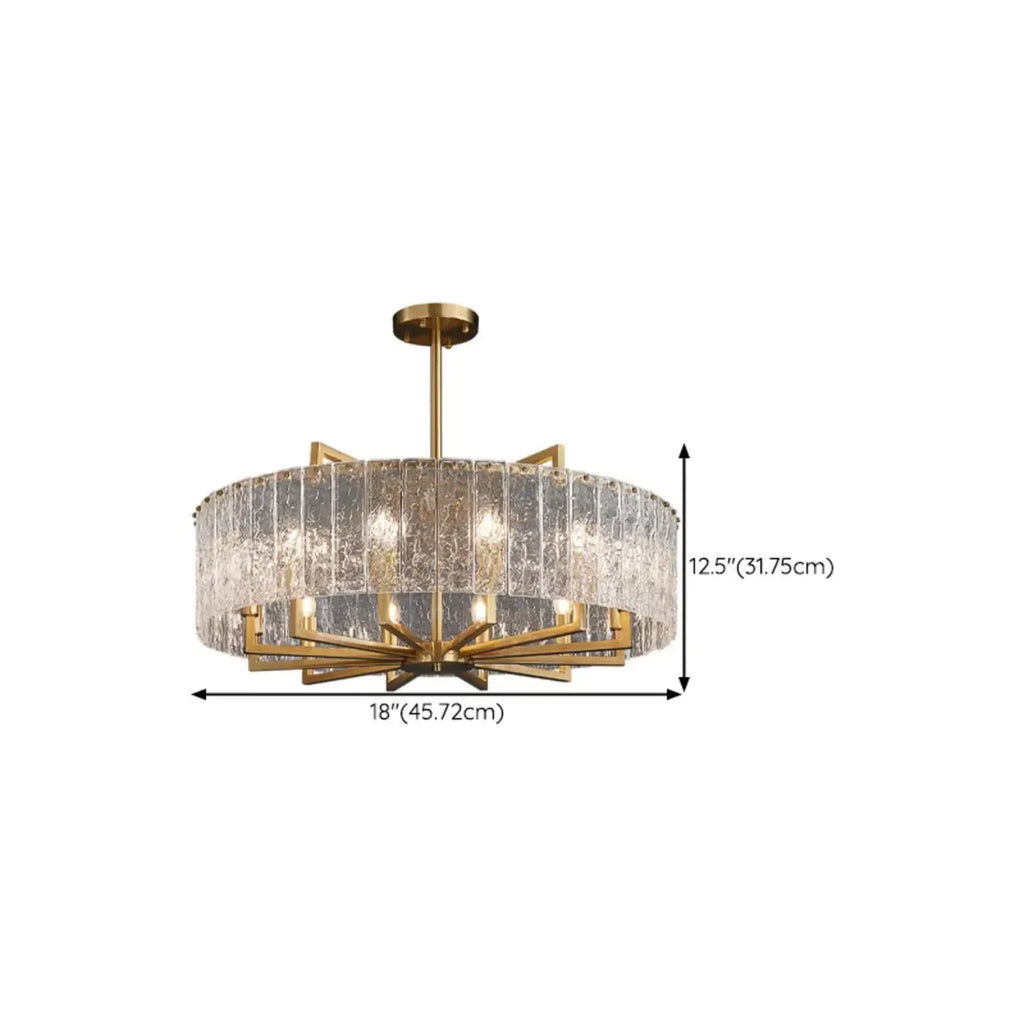 Modern Round Brass Crystal Chandeliers for Living Room