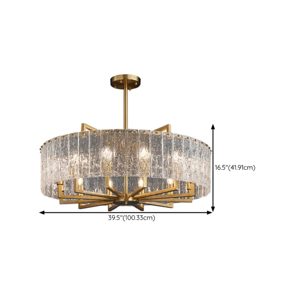 Modern Round Brass Crystal Chandeliers for Living Room