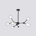 Modern Glass Globes LED Chandelier with Sputnik Design