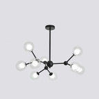 Modern Glass Globes LED Chandelier with Sputnik Design