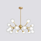 Modern Glass Globes LED Chandelier with Sputnik Design