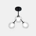 Modern Glass Globes LED Chandelier with Sputnik Design