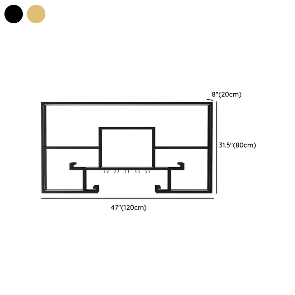 Multi-Shelf Metal Wall-Mounted Wine Bottle & Glass Rack