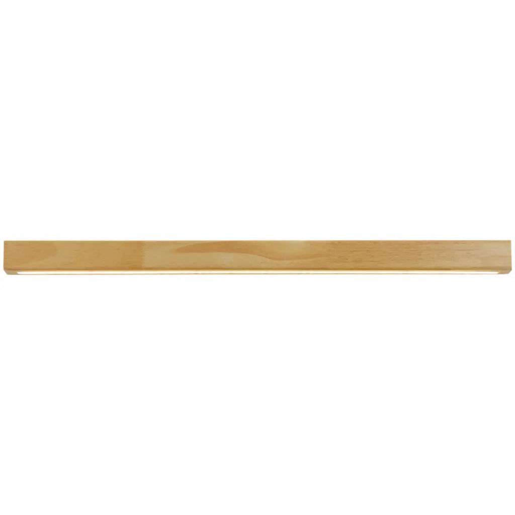 Modern Linear Wood LED Vanity Lights with Dual Shade