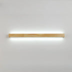 Modern Linear Wood LED Vanity Lights with Dual Shade