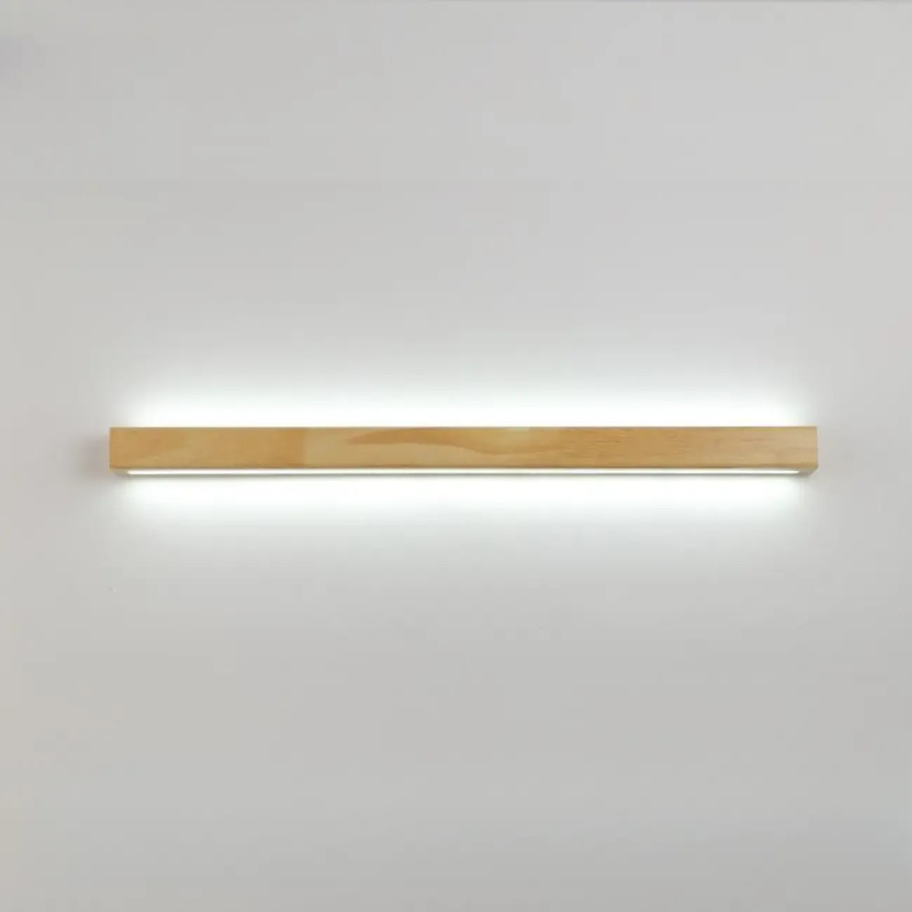 Modern Linear Wood LED Vanity Lights with Dual Shade