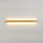 Modern Linear Wood LED Vanity Lights with Dual Shade