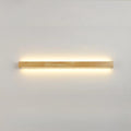 Modern Linear Wood LED Vanity Lights with Dual Shade