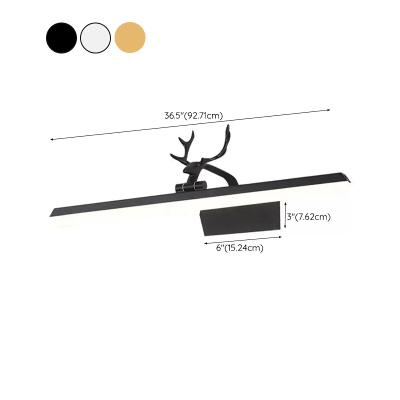 Black LED Wall-Mounted Vanity Lights with Sleek Design