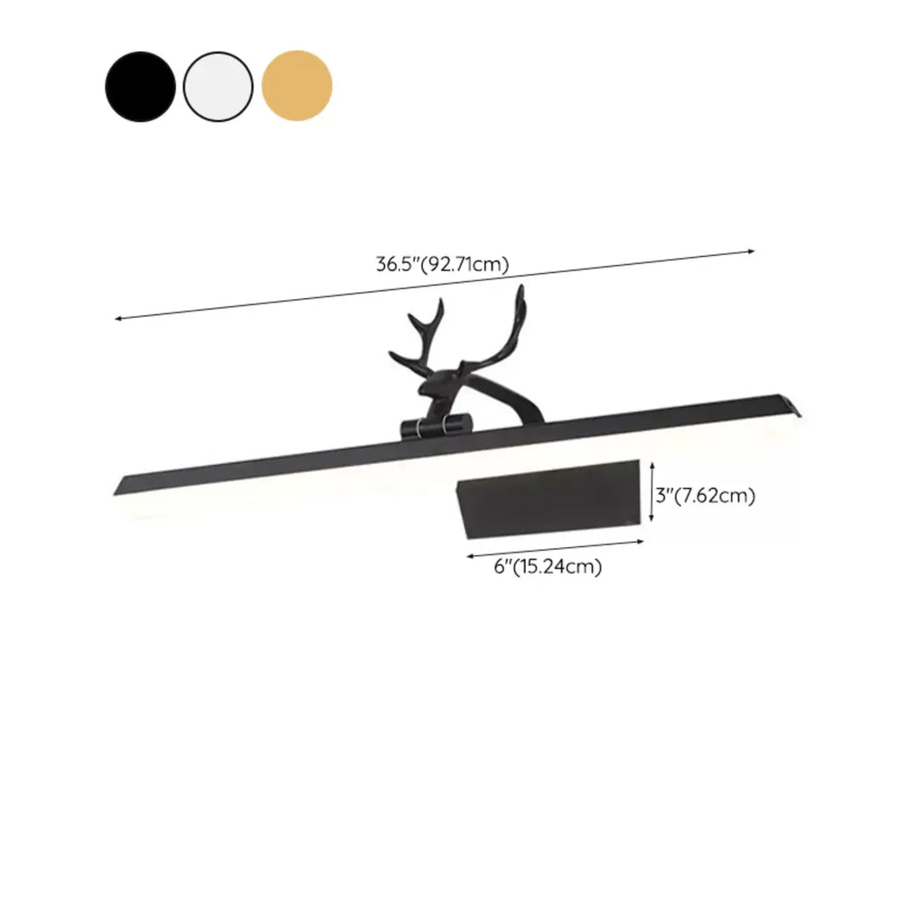 Black LED Wall-Mounted Vanity Lights with Sleek Design