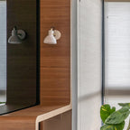 1-light Glass Dome Hemisphere Vanity Light for Bathroom