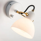 1-light Glass Dome Hemisphere Vanity Light for Bathroom