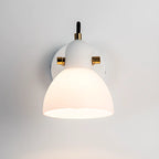 1-light Glass Dome Hemisphere Vanity Light for Bathroom