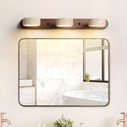 Simplistic Geometric Vanity Wall Light with Beige LampShade