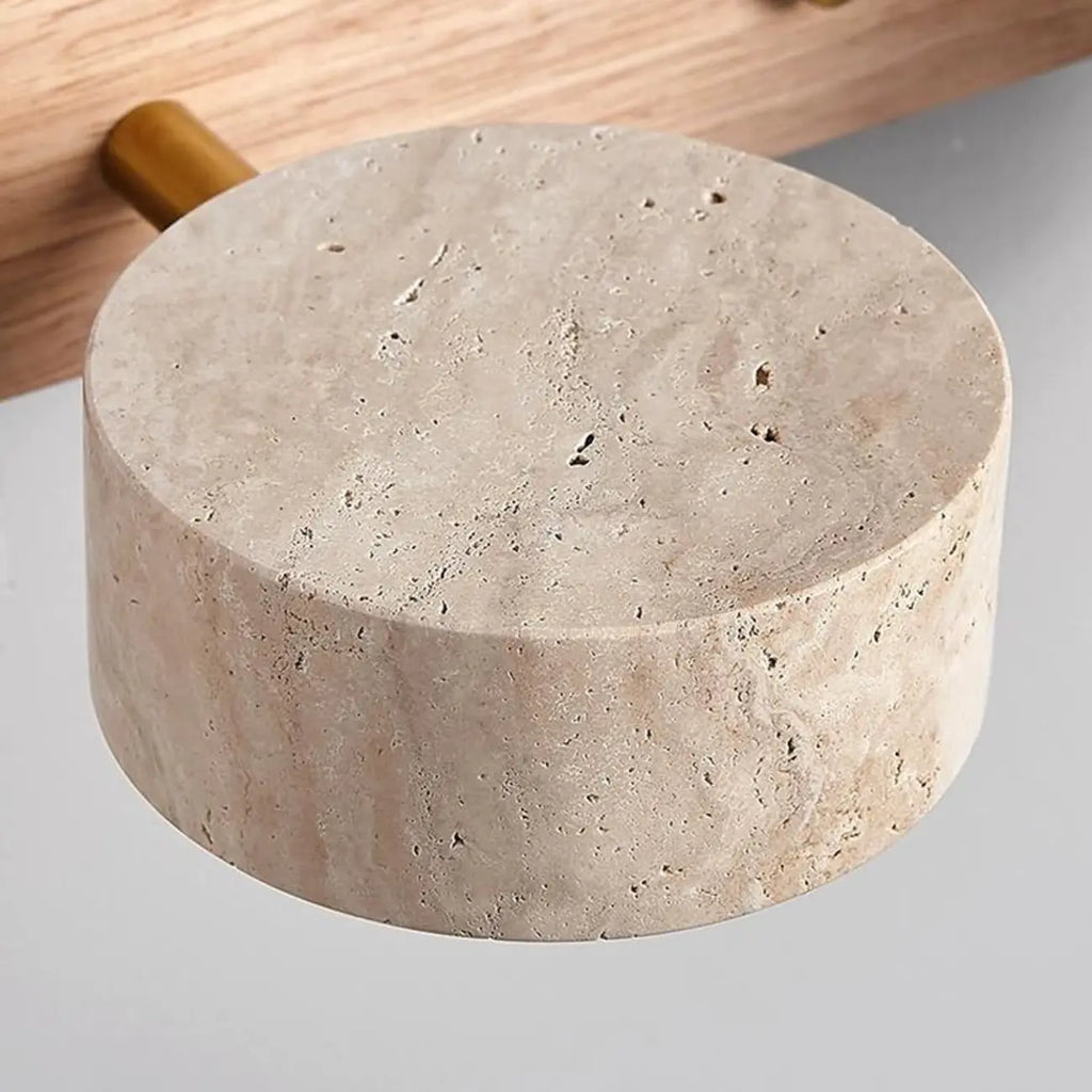 Simplistic Geometric Vanity Wall Light with Beige LampShade