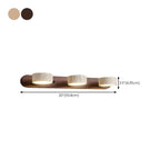 Simplistic Geometric Vanity Wall Light with Beige LampShade