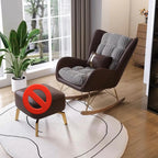 Modern Upholstered Rocking Chair with Cushion for Living Room