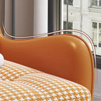 Modern Upholstered Rocking Chair with Cushion for Living Room