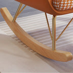 Modern Upholstered Rocking Chair with Cushion for Living Room