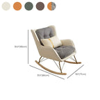 Modern Upholstered Rocking Chair with Cushion for Living Room