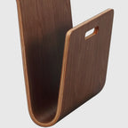 Unique Natural Wooden Side Table with Magazine Rack