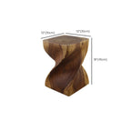 Modern Wood Hourglass End Table for Living Room