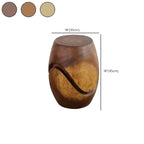 Modern Wood Hourglass End Table for Living Room