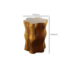 Modern Wood Hourglass End Table for Living Room