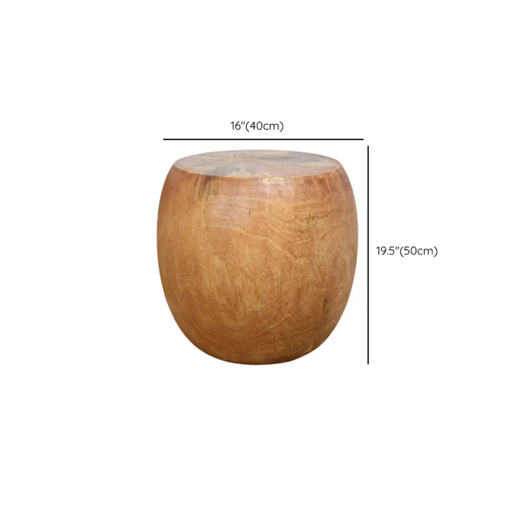 Modern Wood Hourglass End Table for Living Room