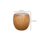 Modern Wood Hourglass End Table for Living Room