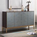 Glam Rectangular Storage Cabinet for Home with Scale Patterns