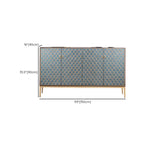 Glam Rectangular Storage Cabinet for Home with Scale Patterns