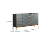 Glam Rectangular Storage Cabinet for Home with Scale Patterns