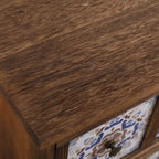 Mid-Century Vintage Cabinet with Drawers-Unique Pattern